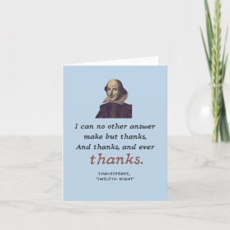 Shakespeare Dankbarkeit Elegantes Literarisches Bu Dankeskarte
