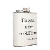 Shakespeare, den Zitat zu Thine Selbst besitzen, Flachmann (Rechts)