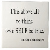 Shakespeare, den Zitat zu Thine Selbst besitzen, Fliese (Vorderseite)