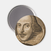 Shakespeare Droeshout Gravings Magnet (Vorderseite/Rückseite)