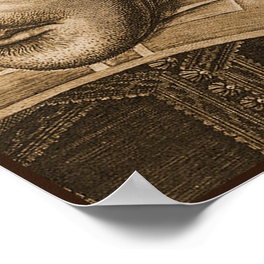 Shakespeare Droeshout Gravings Poster (Ecke)