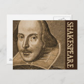 Shakespeare Droeshout Gravings Postkarte (Vorne/Hinten)