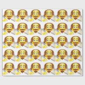 Shakespeare Emoji Emoticon Geschenkpapier (Flach)