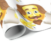 Shakespeare Emoji Emoticon Geschenkpapier (Rolleneckpunkt)