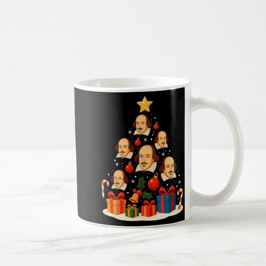 Shakespeare English Literature Christmas Tree Xmas Kaffeetasse (Rechts)