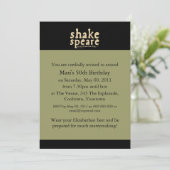Shakespeare - es ist ein elisabethanisches Ding Einladung (Stehend Vorderseite)