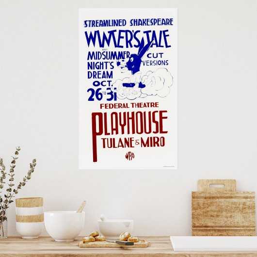 Shakespeare Express 1940 WPA Poster (Küche)