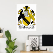 Shakespeare Familienwappen Poster (Heimbüro)