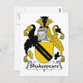 Shakespeare Familienwappen Postkarte (Vorne/Hinten)