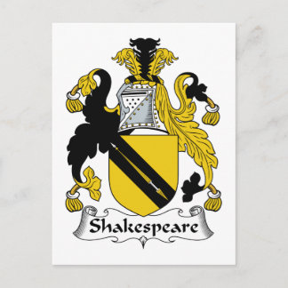 Shakespeare Familienwappen Postkarte