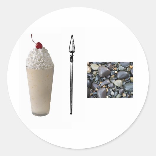 Shakespeare-Felsen Runder Aufkleber (Vorderseite)