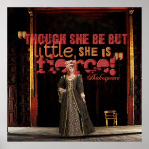 Shakespeare Fierce Zitat Poster