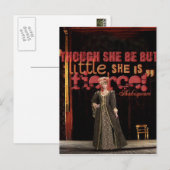 Shakespeare Fierce Zitat Postkarte (Vorne/Hinten)