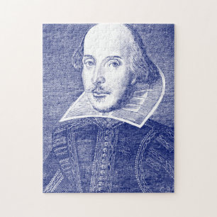 Shakespeare First Folio Porträt Literarische Kunst Puzzle