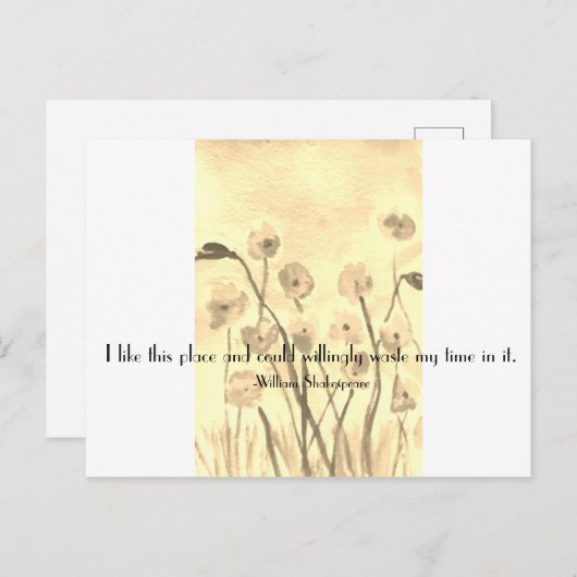 Shakespeare Fun Zitat Postkarte (Vorne/Hinten)