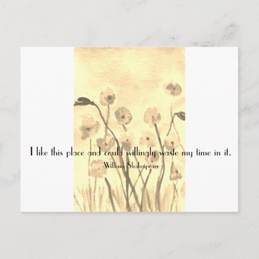 Shakespeare Fun Zitat Postkarte (Vorderseite)