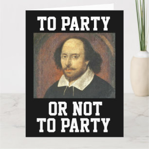 SHAKESPEARE FUNNY BIRTHDAY GREETING CARD DANKESKARTE
