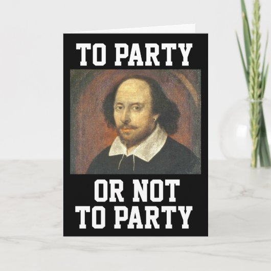 SHAKESPEARE FUNNY GEBURTSTAGSKARTEN CARD DANKESKARTE (Vorderseite)