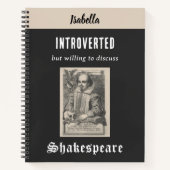 Shakespeare Funny Humour Personalisiert Introverti Notizblock (Vorderseite)