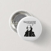 Shakespeare Funny Zitat Button (Vorne & Hinten)