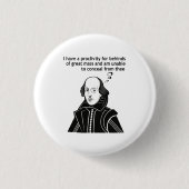 Shakespeare Funny Zitat Button (Vorderseite)