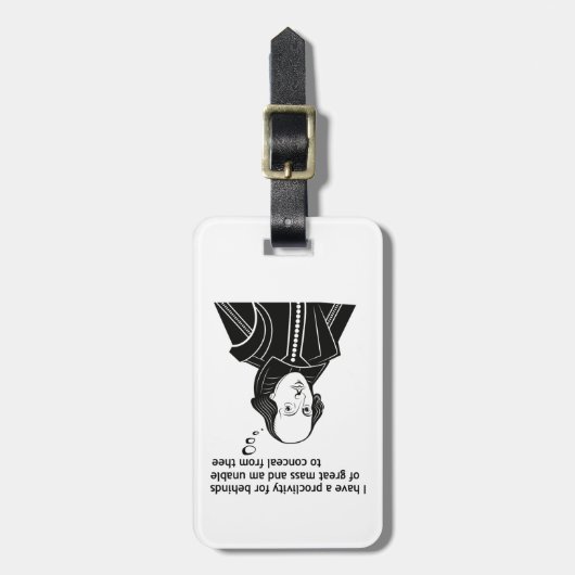 Shakespeare Funny Zitat Gepäckanhänger (Vorderseite vertikal)