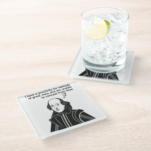 Shakespeare Funny Zitat Glasuntersetzer (Schrägansicht)
