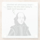 Shakespeare Funny Zitat Glasuntersetzer (Rückseite)
