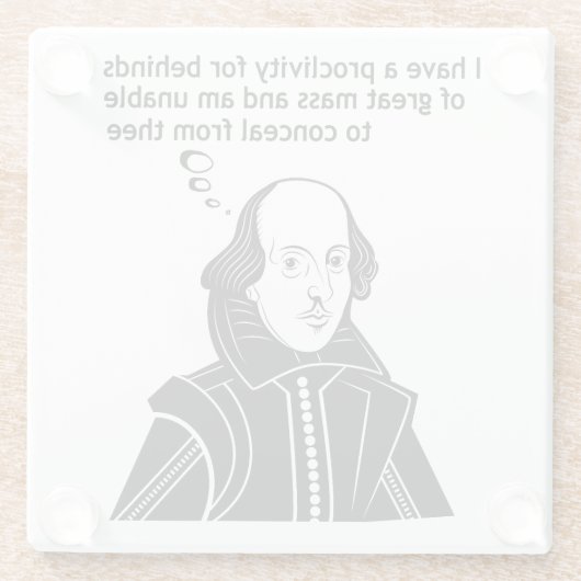 Shakespeare Funny Zitat Glasuntersetzer (Rückseite)