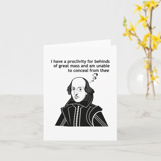 Shakespeare Funny Zitat Karte (Gelbe Blume)