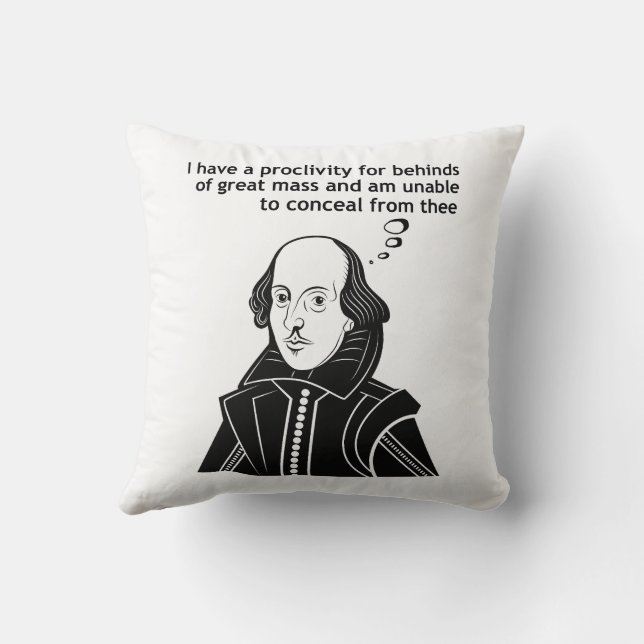 Shakespeare Funny Zitat Kissen (Rückseite)