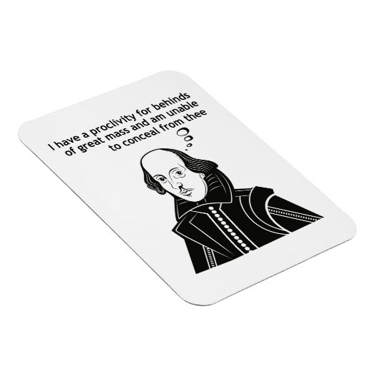 Shakespeare Funny Zitat Magnet (Rechte Seite)