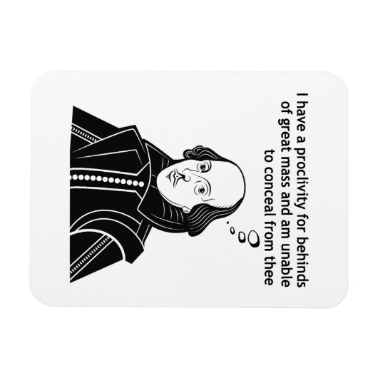 Shakespeare Funny Zitat Magnet (Horizontal)