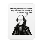 Shakespeare Funny Zitat Magnet (Vertikal)