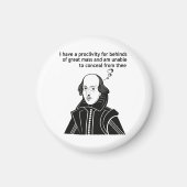 Shakespeare Funny Zitat Magnet (Vorne)