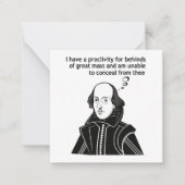 Shakespeare Funny Zitat Mitteilungskarte (Vorderseite)