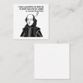 Shakespeare Funny Zitat Mitteilungskarte (Vorne/Hinten)