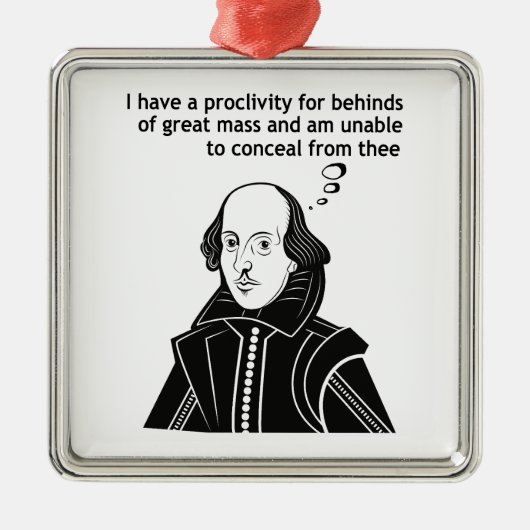 Shakespeare Funny Zitat Ornament Aus Metall (Vorne)