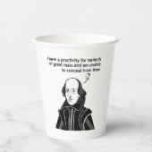 Shakespeare Funny Zitat Pappbecher (Vorderseite)