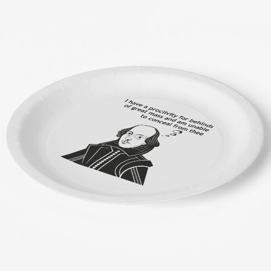 Shakespeare Funny Zitat Pappteller (Schrägansicht)
