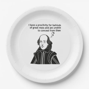 Shakespeare Funny Zitat Pappteller
