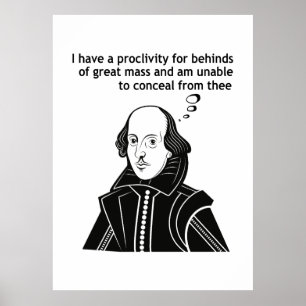 Shakespeare Funny Zitat Poster