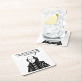 Shakespeare Funny Zitat Rechteckiger Pappuntersetzer (Vor Ort)