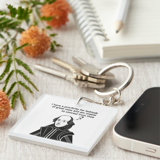 Shakespeare Funny Zitat Schlüsselanhänger (Vorderseite rechts)