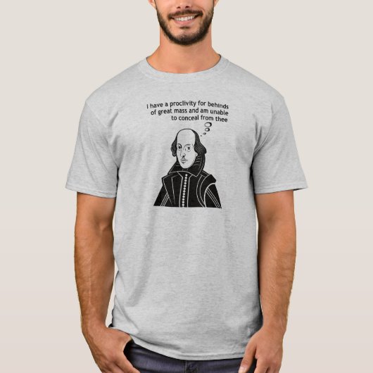Shakespeare Funny Zitat T-Shirt (Vorderseite)