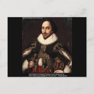 Shakespeare "Goodnight, Parting" Liebe Zitat Gesch Postkarte