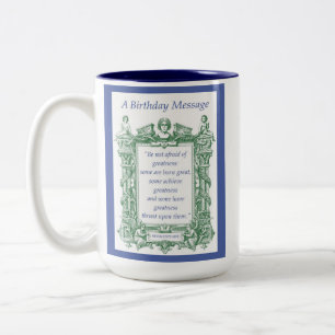 Shakespeare Großer Geburtstag Verzierte Französisc Zweifarbige Tasse