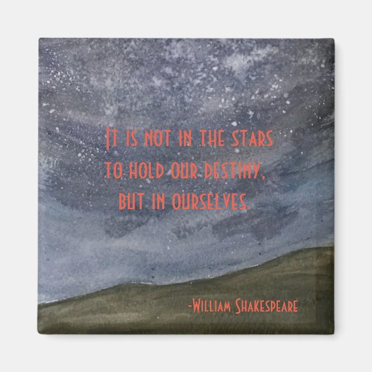 Shakespeare Hamlet Zitat Magnet (Vorne)