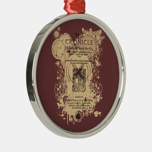 Shakespeare Henry V Quarto-vorderes Stück Ornament Aus Metall (Rechts)