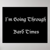 Shakespeare Ich gehe durch die Barde Times - Poste Poster (Vorne)